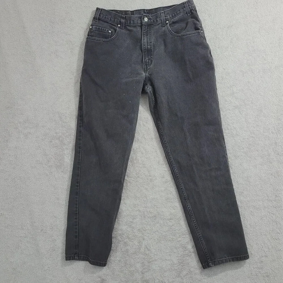 Vintage Levi's 545 Brown tab Loose Fit Men's Black Jeans 36x32 Tapered 21PT